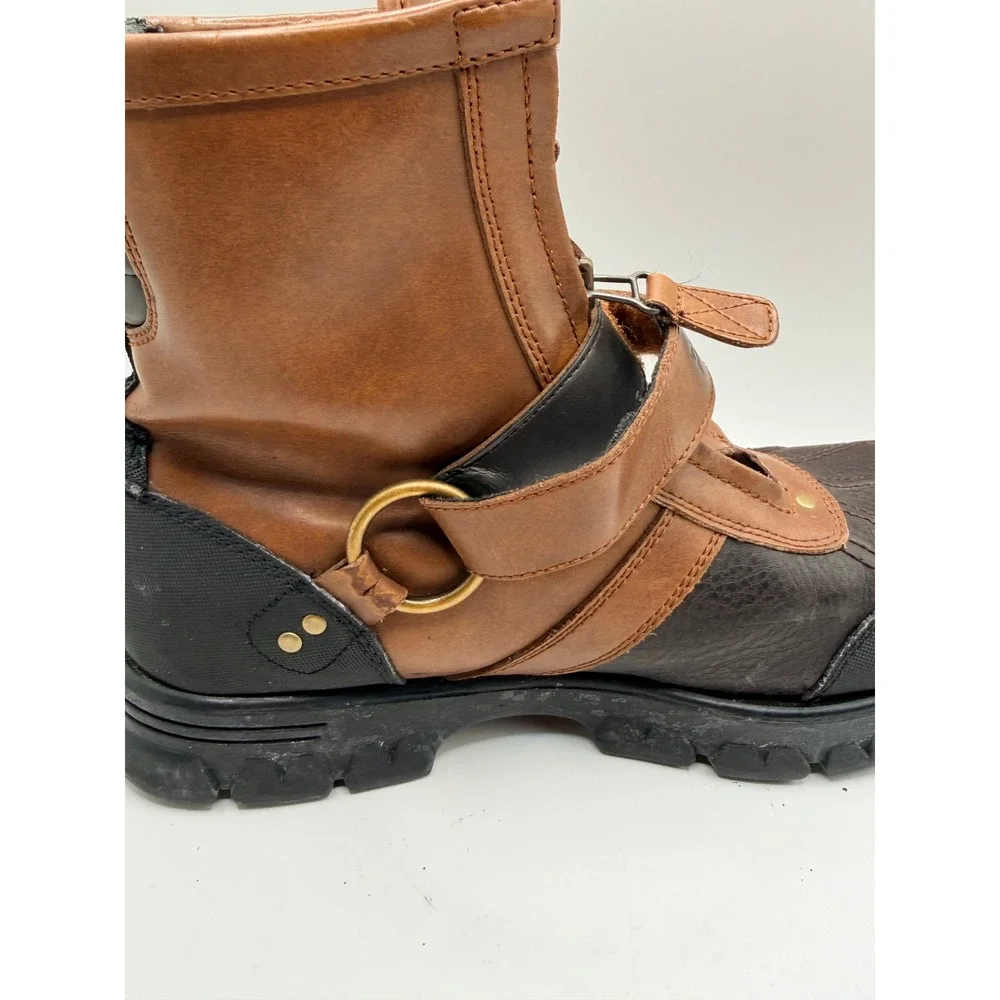Polo Ralph Lauren Conquest Hi III Boots Mens 10D Brown Leather Duck Boots